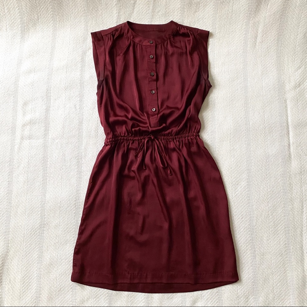 LOFT breezy shirt dress with drawstring waist